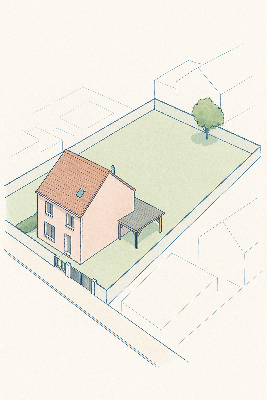 Pavillon Bondy Mare à la Veuve — vue actuelle : F6 1990 + jardin de 300 m²