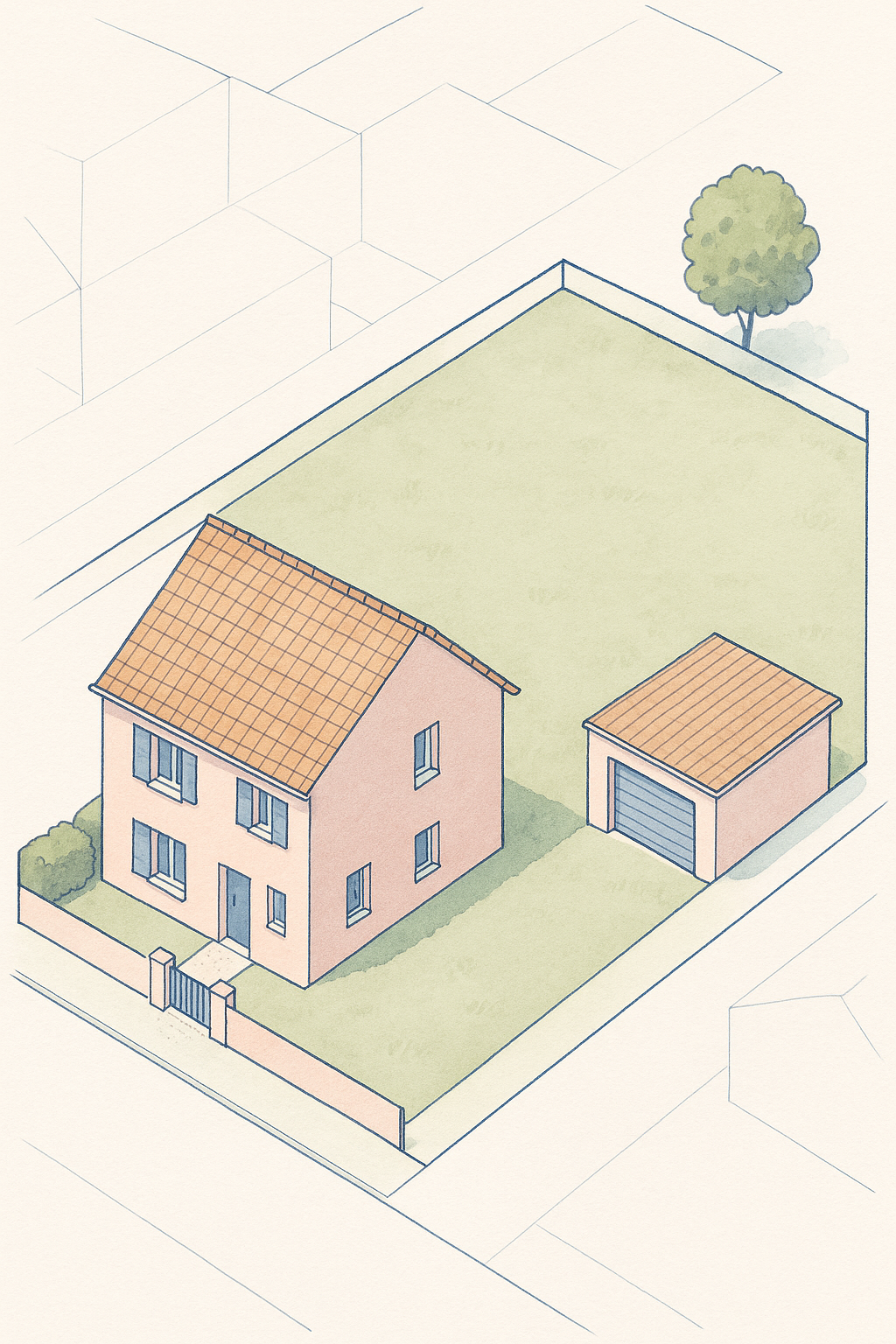 Pavillon Champigny Cœuilly vue actuelle — F4 100 m² avec garage